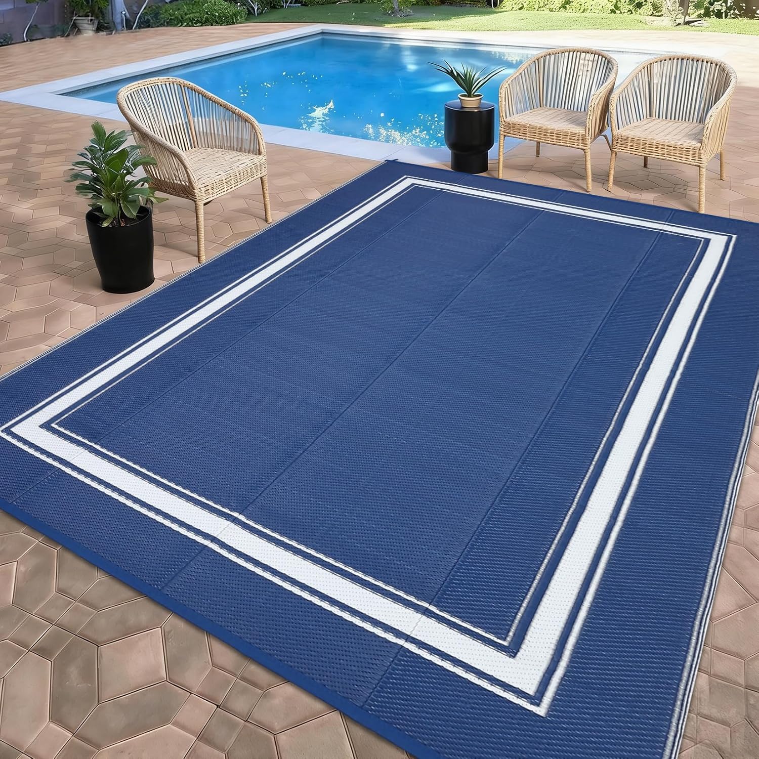 Outdoor Camping Rugs 8X10 - 8x10/9X12FT Outdoor Rug Carpet Living Room
