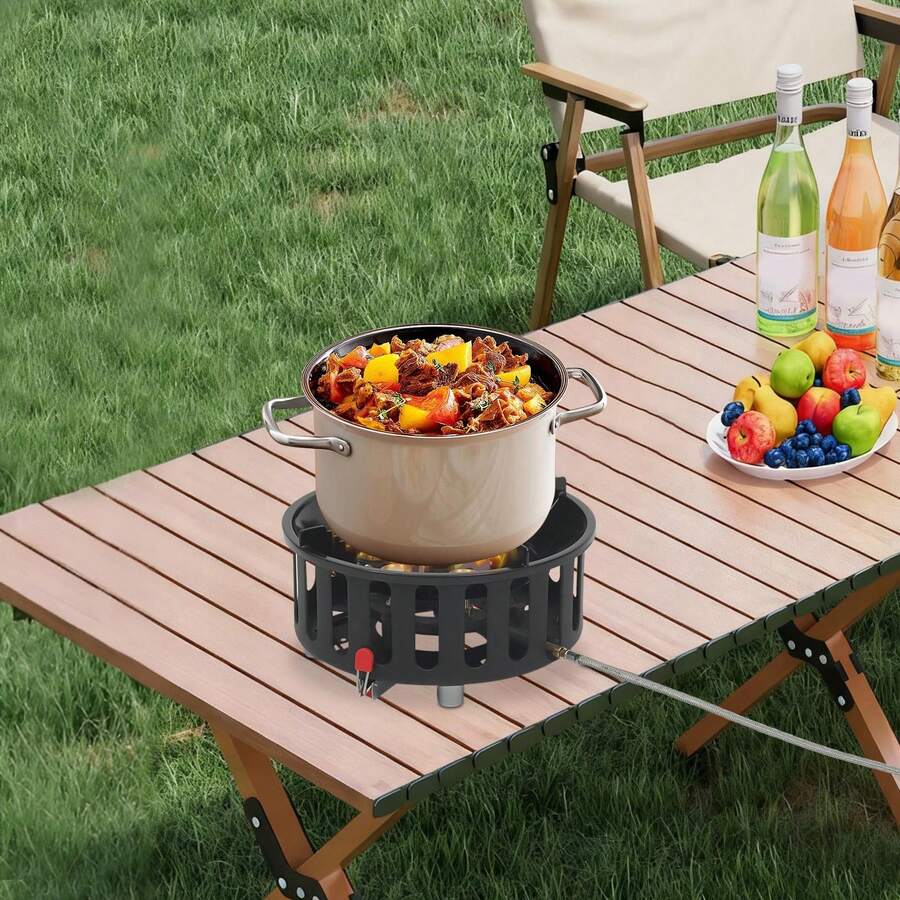 Outdoor Camping Burner - Portable Camping Stove With 3 Adapters