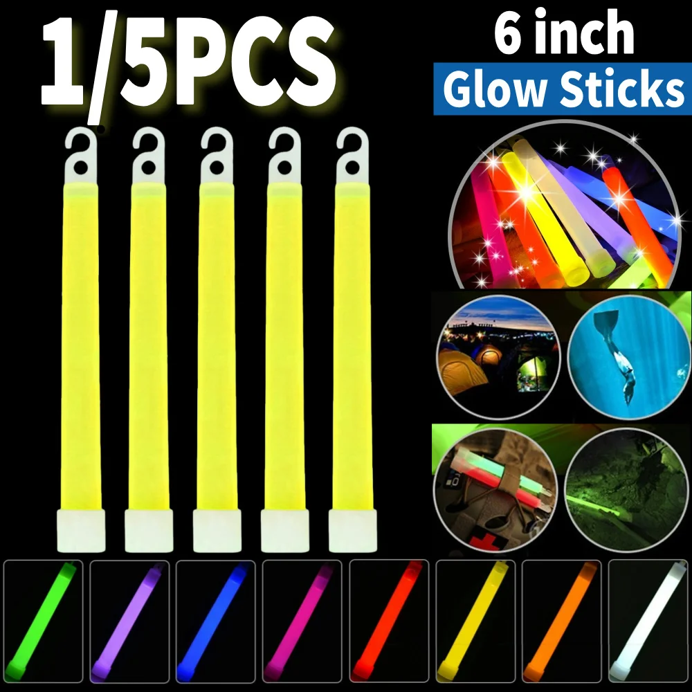 Glow Sticks Survival - 1/5PCS LED Glow Stick with Hook