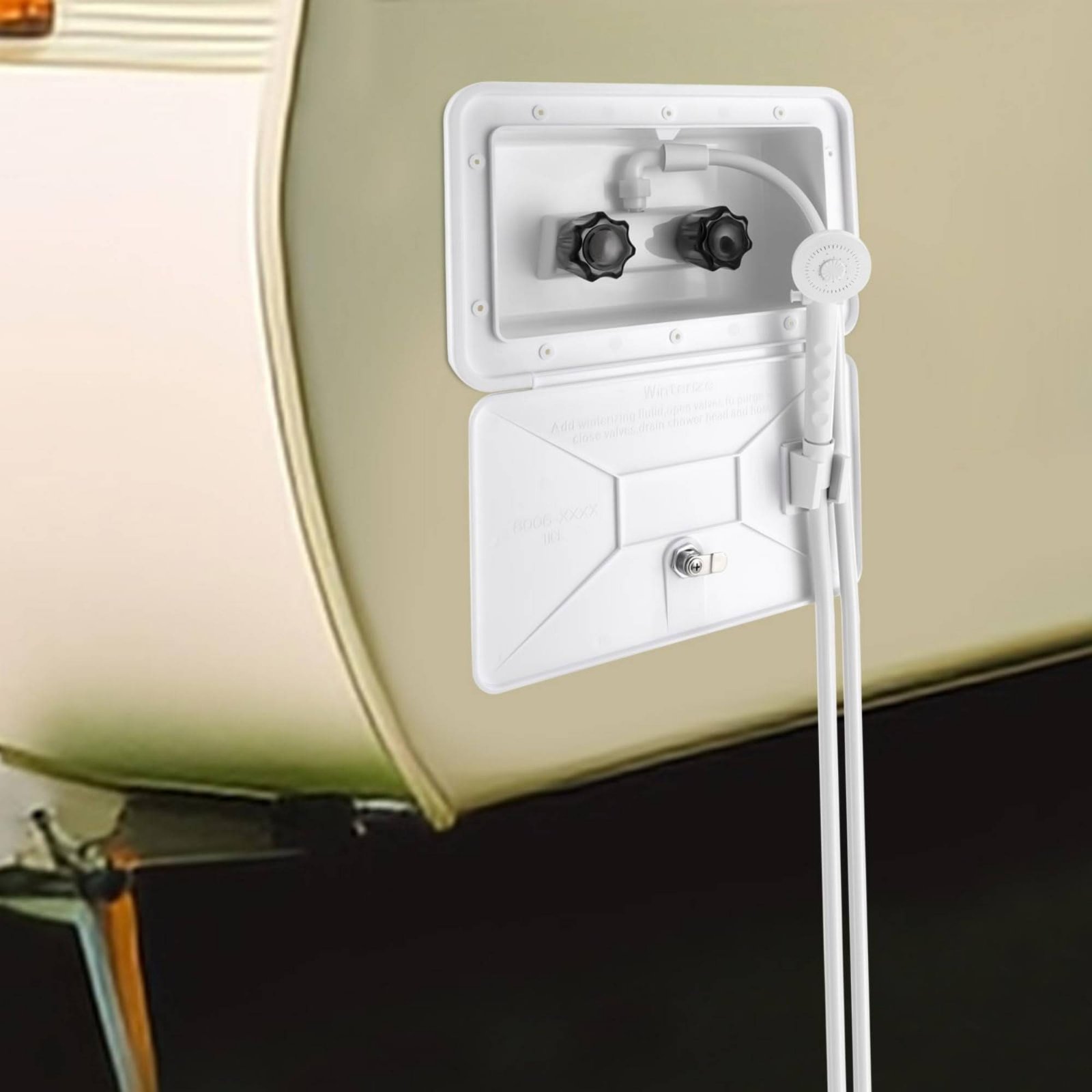 Outdoor Camping Shower - RV Exterior Shower Box Compact RV