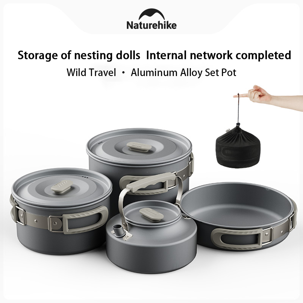Outdoor Camping Cooking Set - Naturehike Outdoor Pot Set,Camping Cooking Equipment,Portable