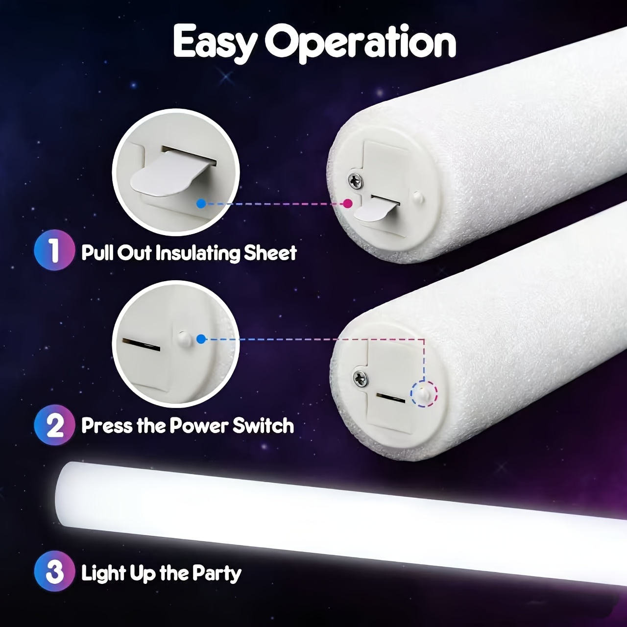 20/30pcs LED White Foam Glow S - Glow Sticks Survival recension och pris