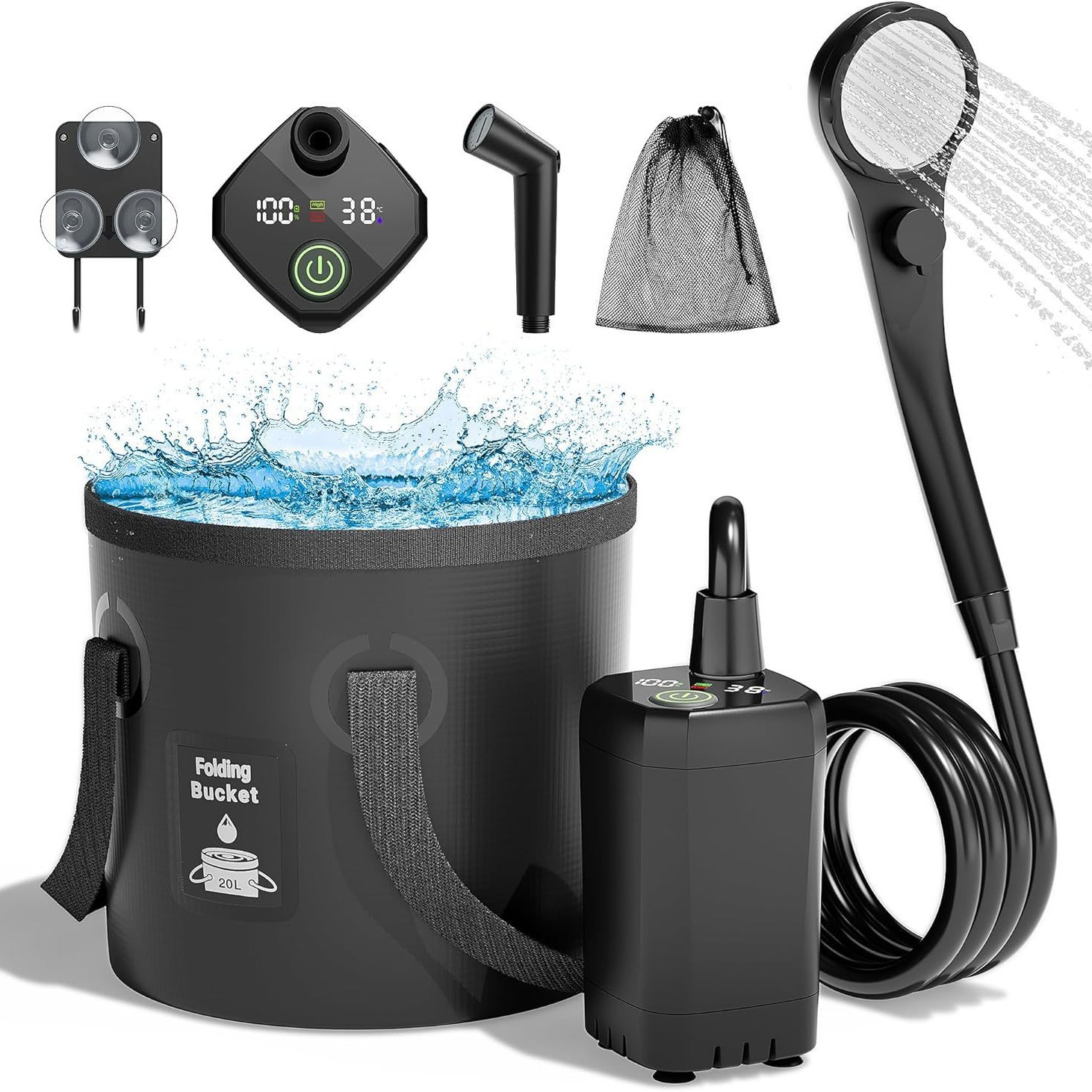 Portable Self-Priming Electric - Outdoor Camping Shower recension och pris