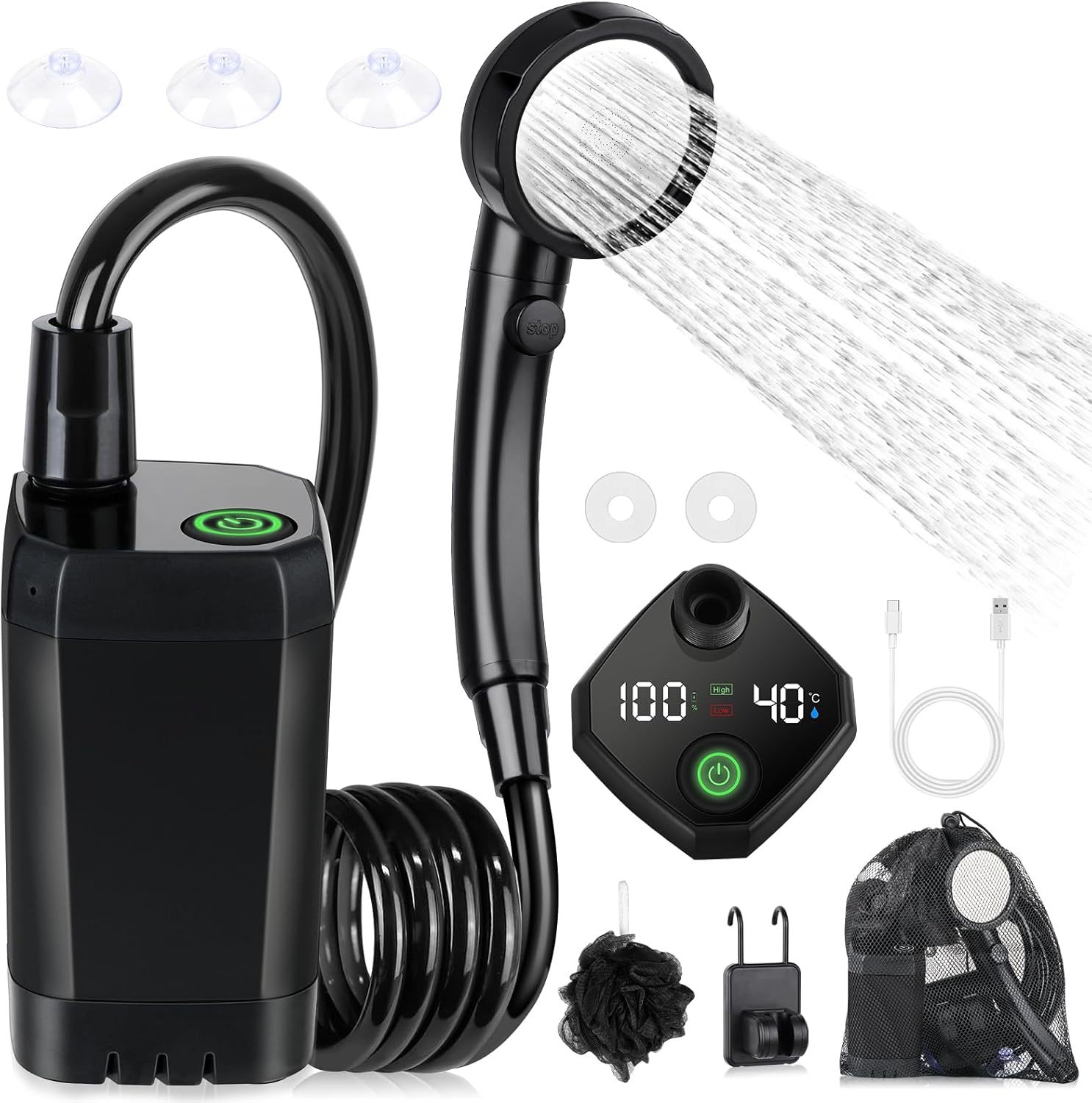 Portable Self-Priming Electric - Outdoor Camping Shower recension och pris