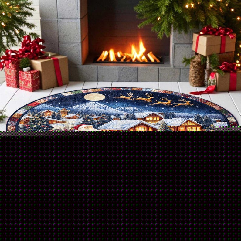 Santa Sleigh Christmas Round D - Outdoor Camping Decor Ideas recension och pris