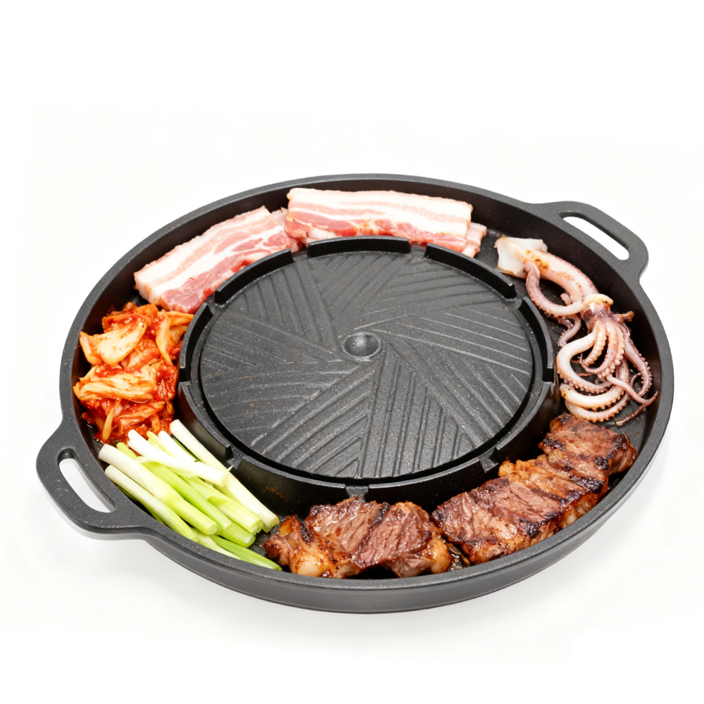 KOSUN Korean BBQ Grill Pan 2 i - Outdoor Camping Cooking Set recension och pris