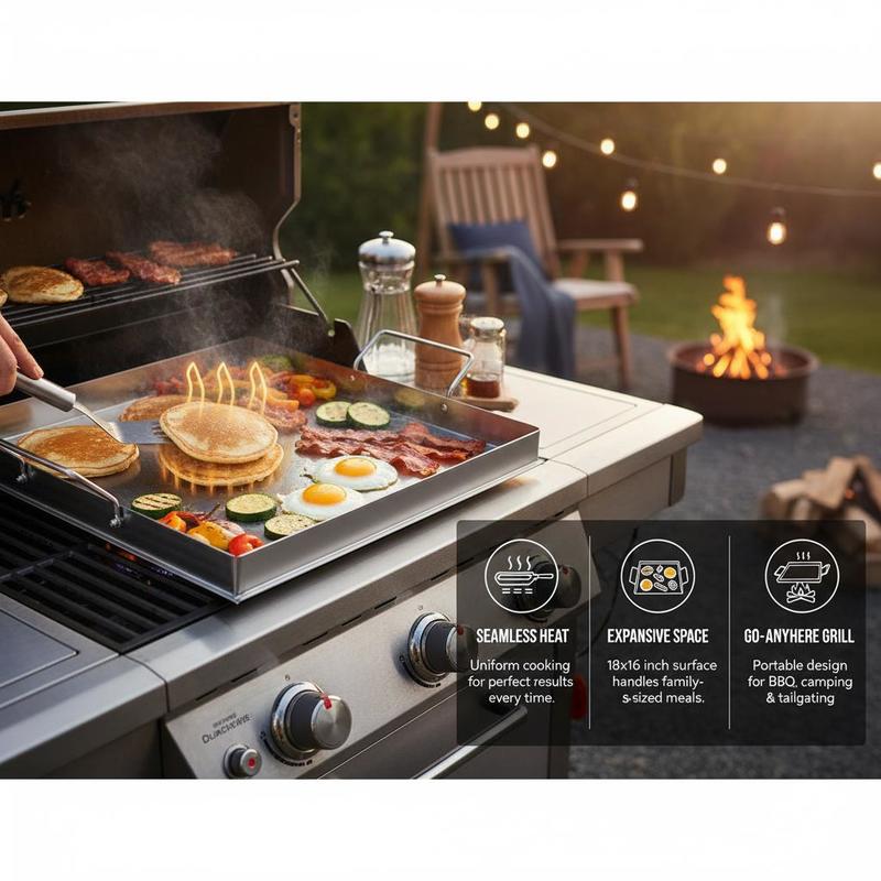 Universal Flat Top Griddle 18x - Outdoor Camping Cooking Set recension och pris