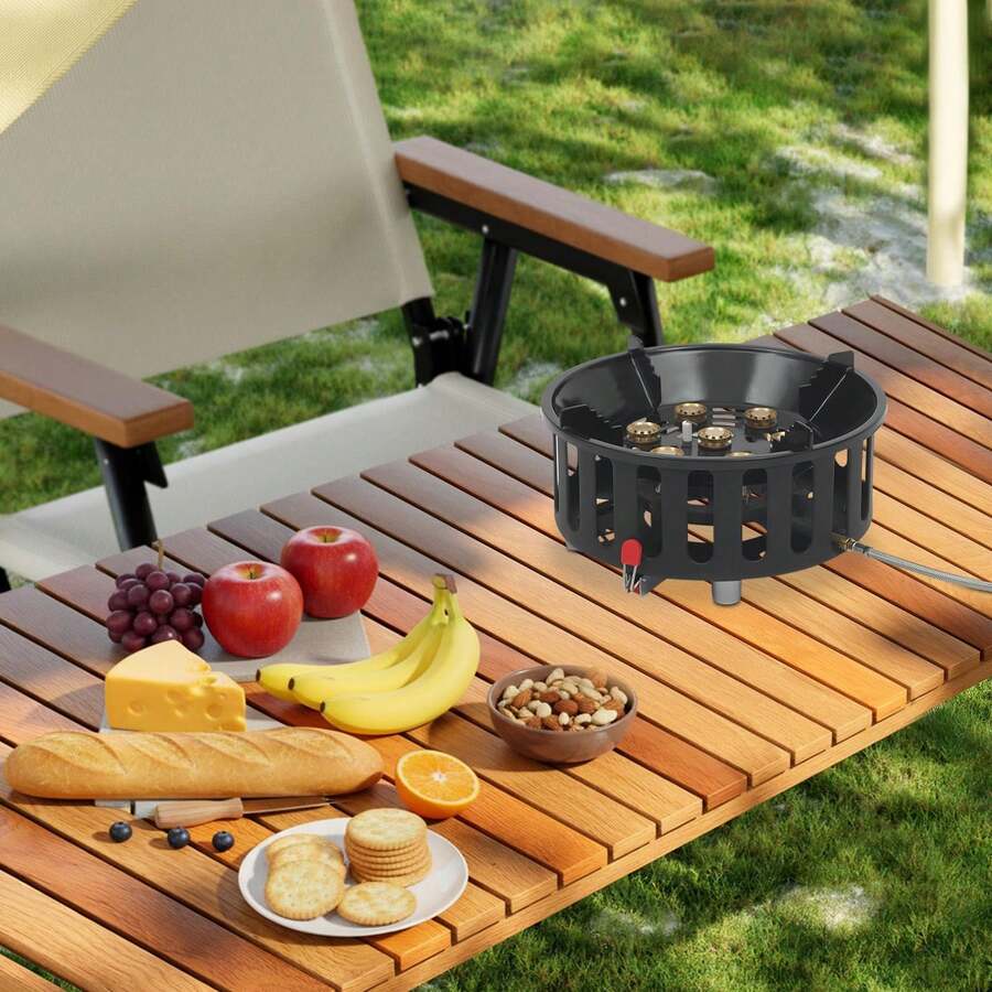 Portable Camping Stove With 3  - Outdoor Camping Burner recension och pris