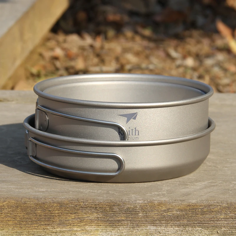 Keith 3PCS Titanium Cookware P - Outdoor Camping Cooking Set recension och pris