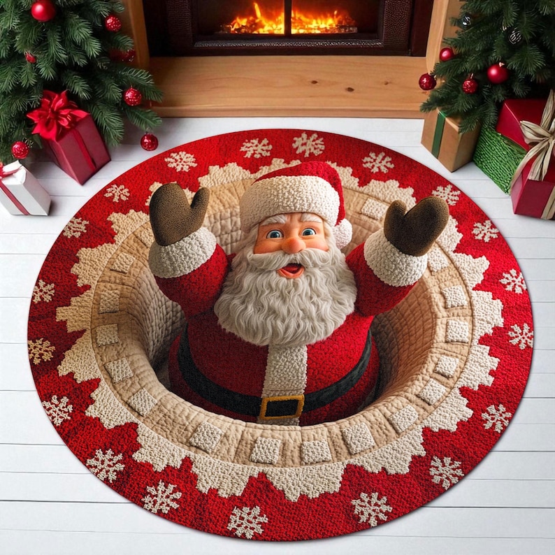Christmas Santa Claus Round Do - Outdoor Camping Decor Ideas recension och pris