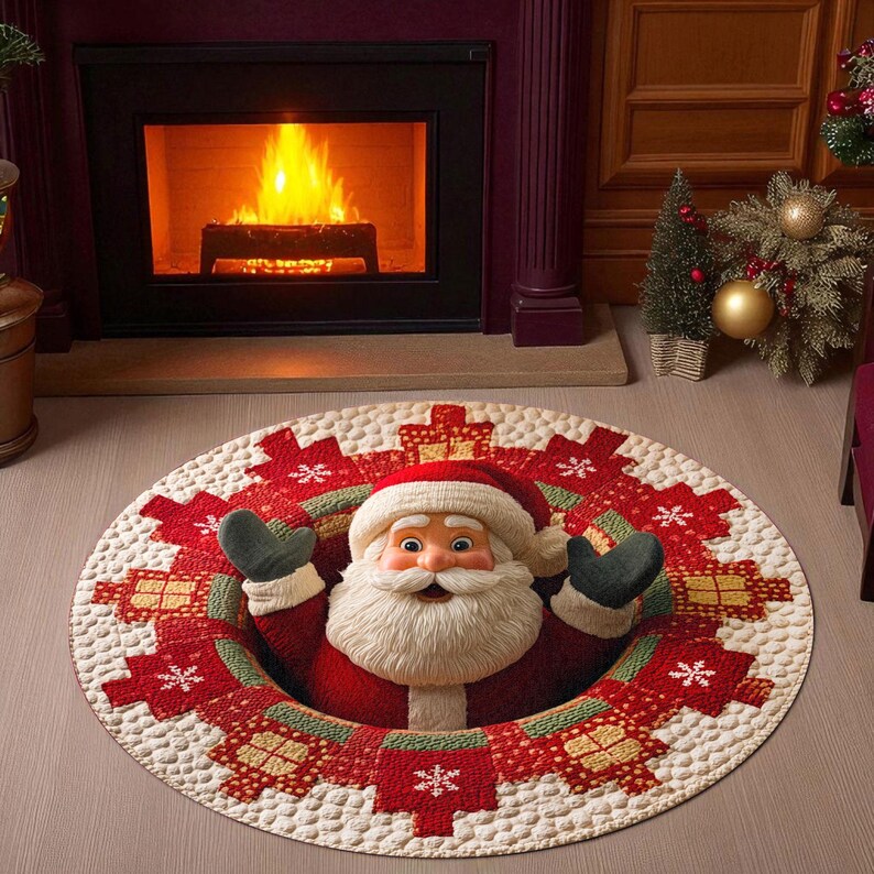 Christmas Santa Claus Round Do - Outdoor Camping Decor Ideas recension och pris