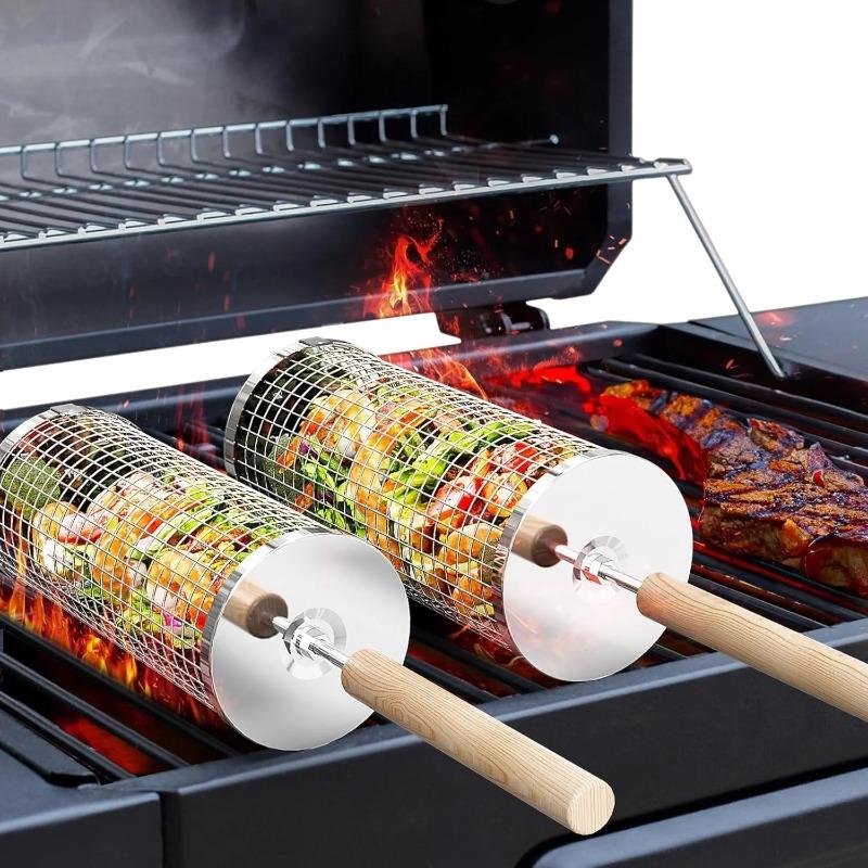 Stainless Steel BBQ Grill Bask - Outdoor Camping Cooking Set recension och pris