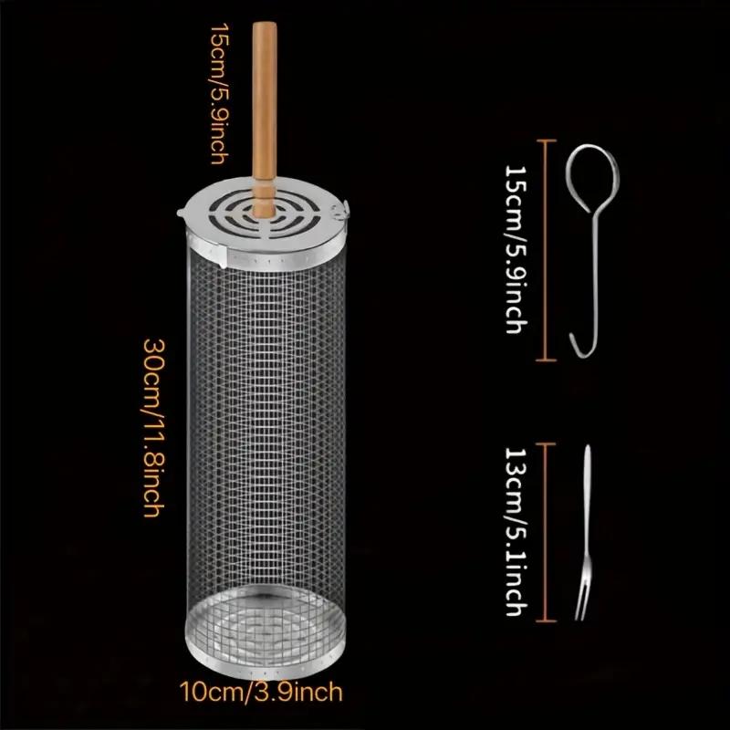 Stainless Steel BBQ Grill Bask - Outdoor Camping Cooking Set recension och pris