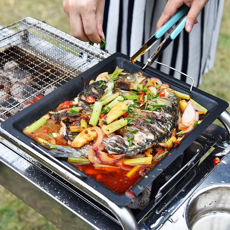 Outdoors Thick Square Grill Pa - Outdoor Camping Cooking Set recension och pris