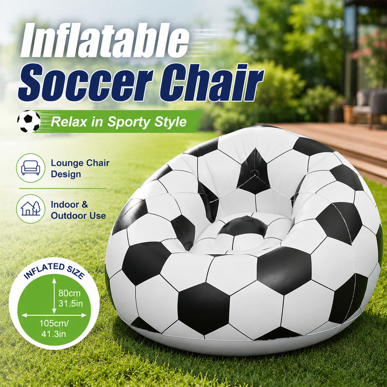 1PC Large Lazy Inflatable Sofa - Outdoor Camping Couch recension och pris
