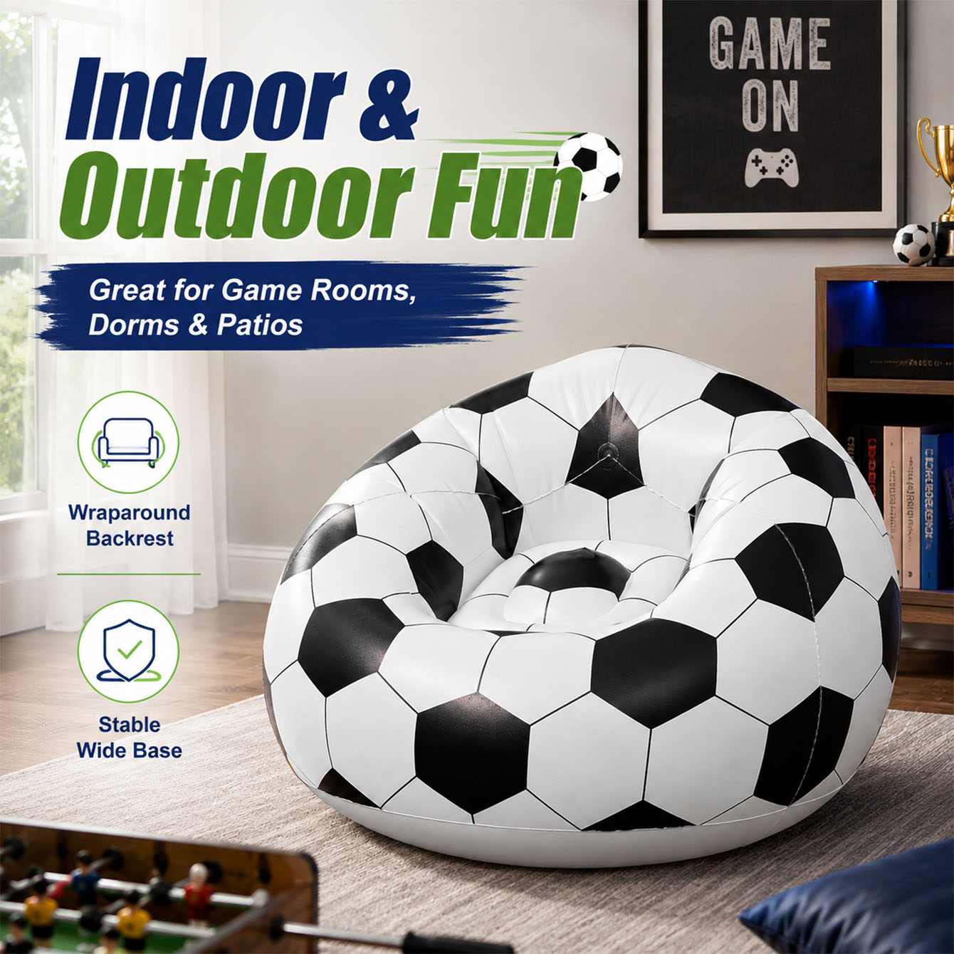 1PC Large Lazy Inflatable Sofa - Outdoor Camping Couch recension och pris