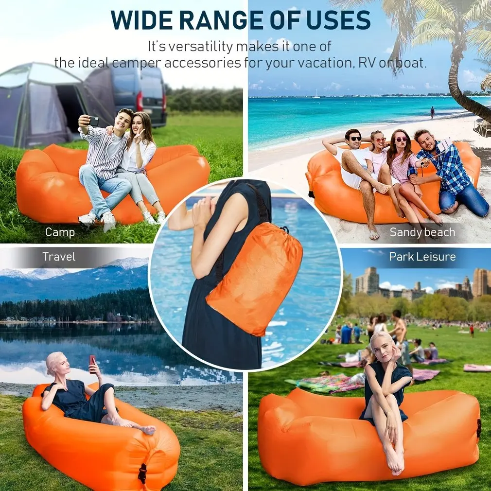 Portable Inflatable Lounger La - Outdoor Camping Couch recension och pris
