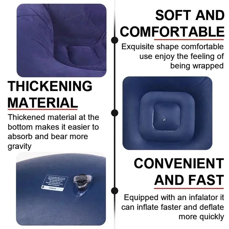 Large Inflatable Lazy Sofa PVC - Outdoor Camping Couch recension och pris