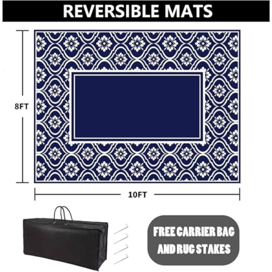 Outdoor Rug 8x10 ft for Patio  - Outdoor Camping Rugs 8X10 recension och pris