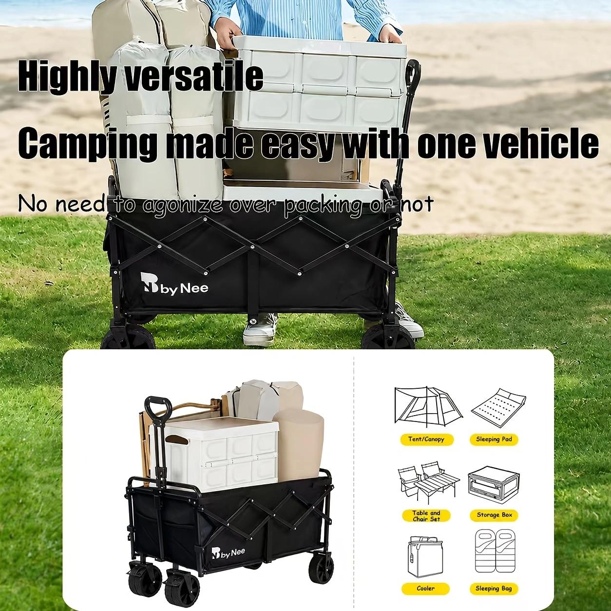 Heavy Duty Foldable Wagon Cart - Outdoor Camping Shop recension och pris