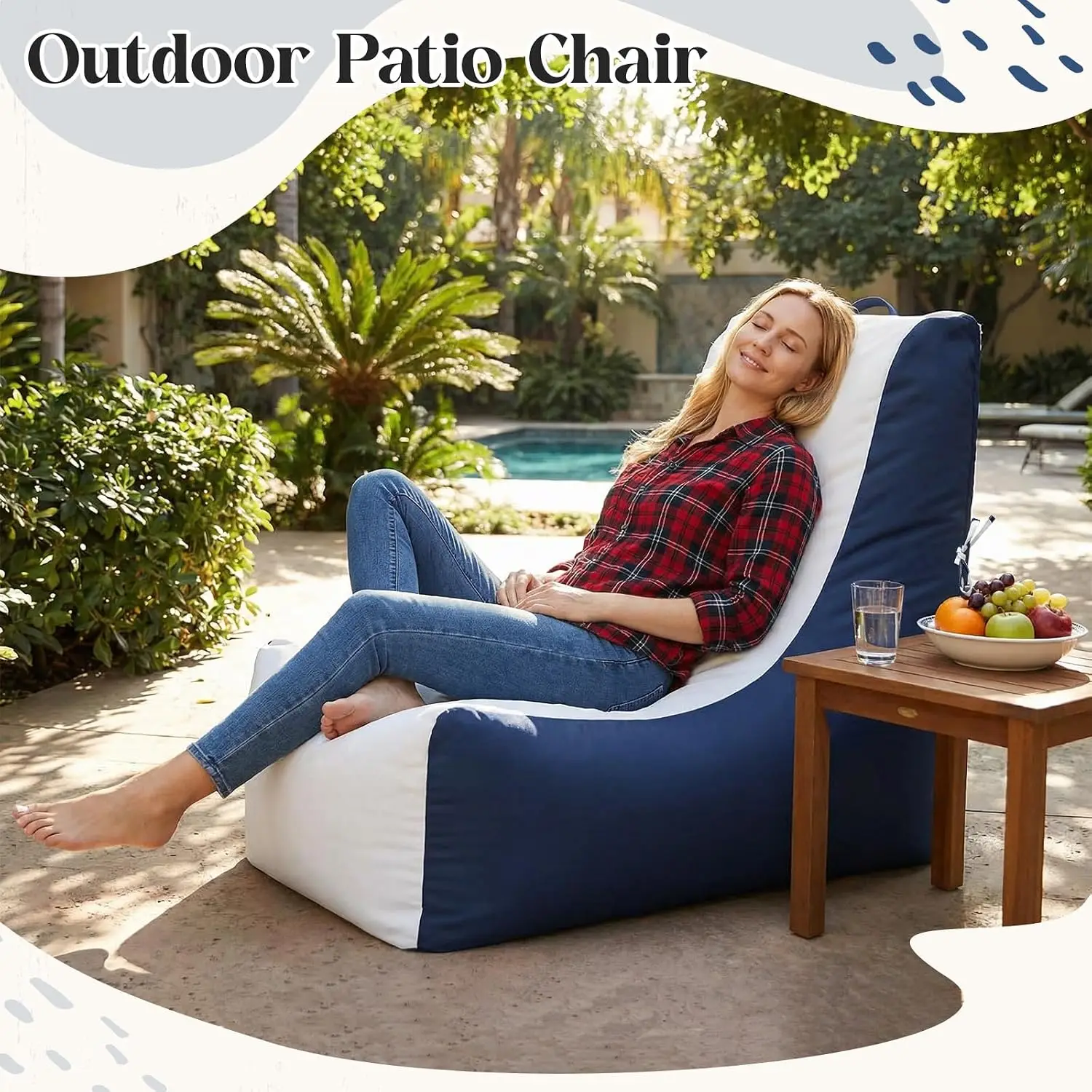1 Pcs Boat Bean Bag Chair Loun - Outdoor Camping Couch recension och pris