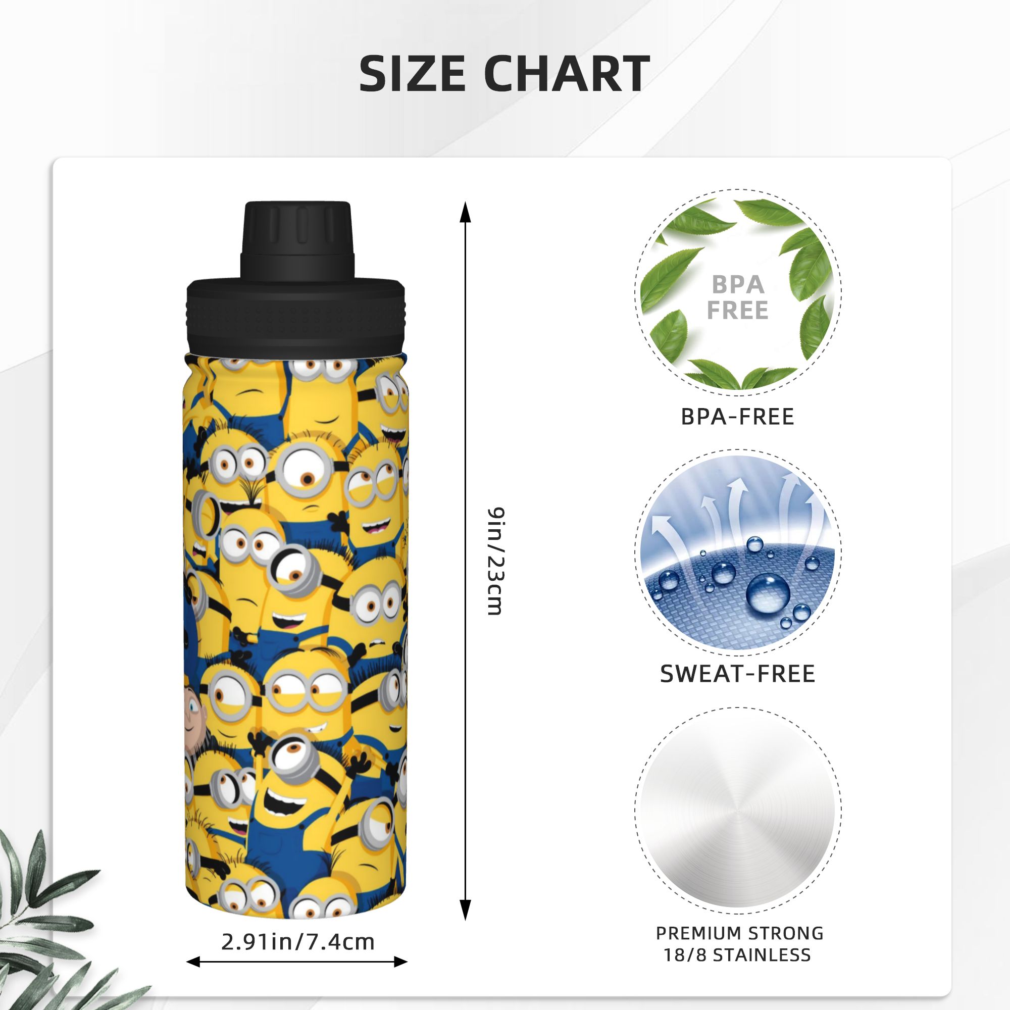 Cartoon M-Minions 18OZ Sports  - Vacuum Insulated Flask recension och pris