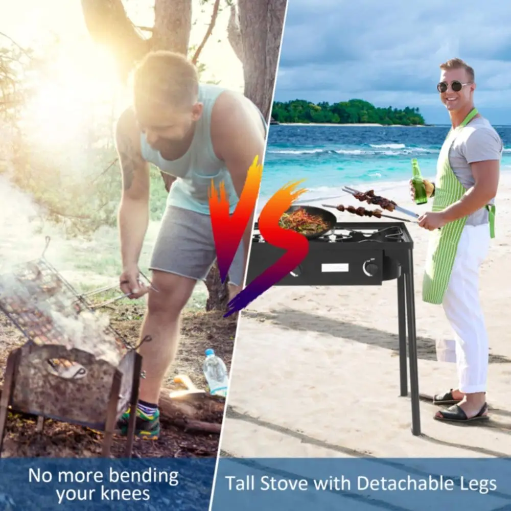 Portable 3-Burner Propane Gas  - Outdoor Camping Burner recension och pris